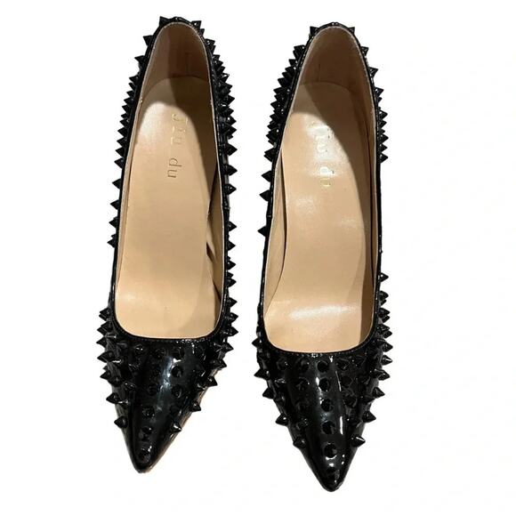JIU DU  BLACK STILETTOS SIZE 38 (7.5 US) - Picture 3 of 8